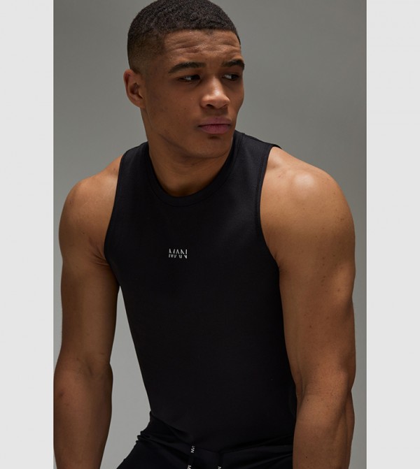 boohooMAN  Sportswear - Black T-Shirts & Vests