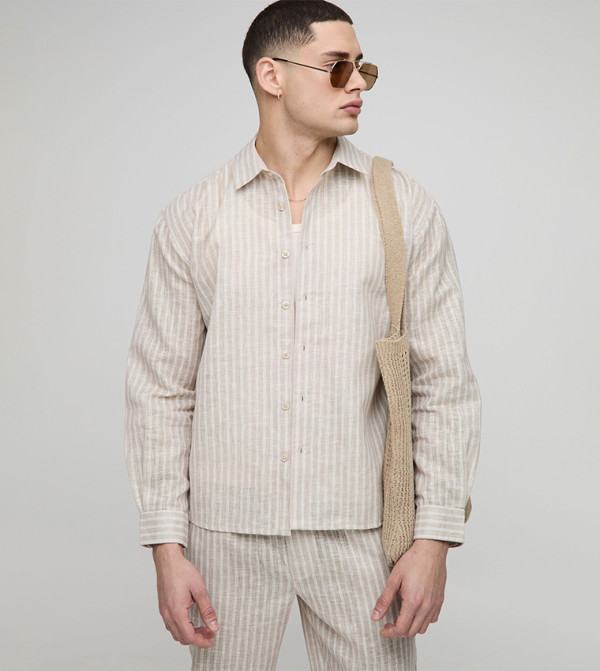 boohooMAN - Outlet  matching-sets - Beige Co-Ord Set