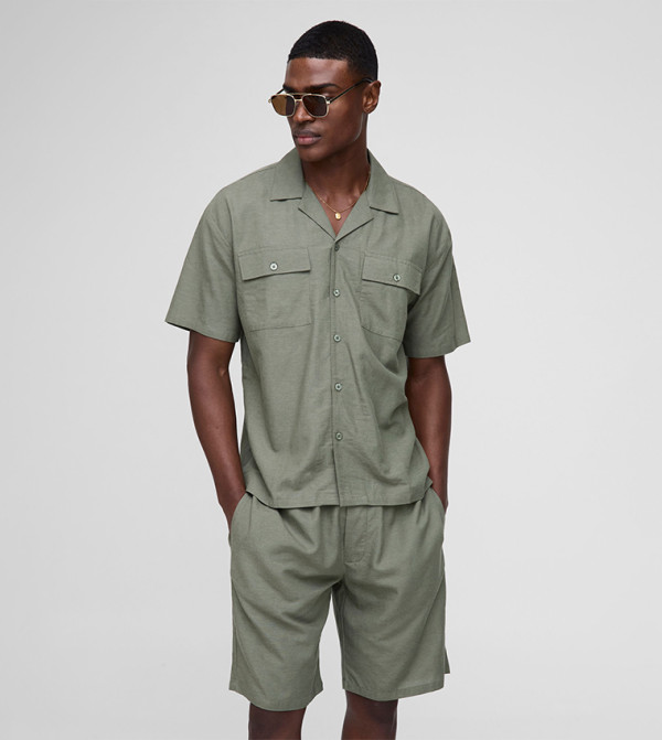 boohooMAN - Outlet  Co-Ord Set - Green Co-Ord Set