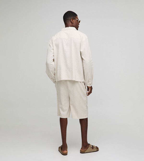 boohooMAN  Shirts - Natural Casual Shirts