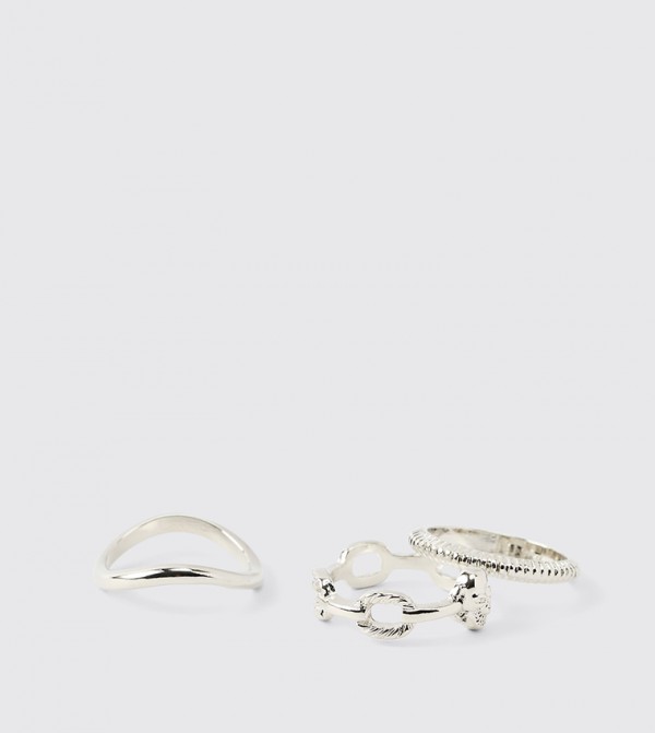 boohooMAN Rings - Silver Rings
