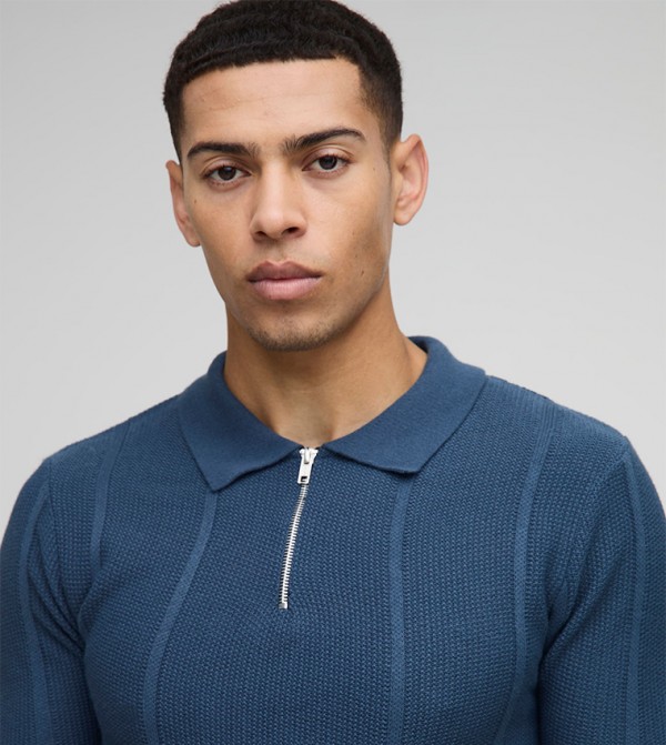 boohooMAN  - Blue Polo T-shirts