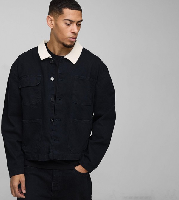 boohooMAN  Denim Jackets - Black Denim Jackets