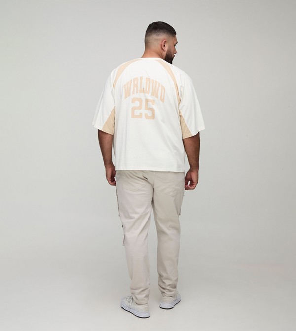 boohooMAN  Cargos - Beige Cargos