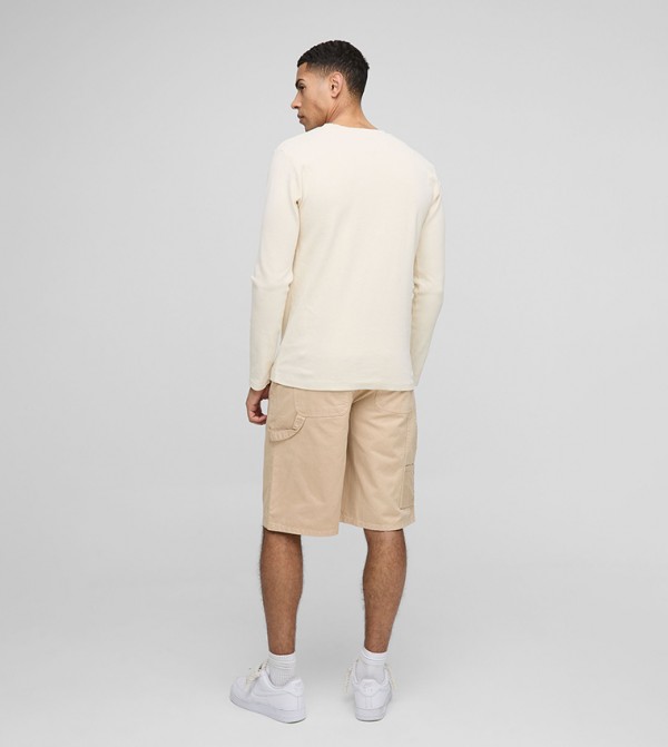 boohooMAN  Shorts - Beige Casual Shorts