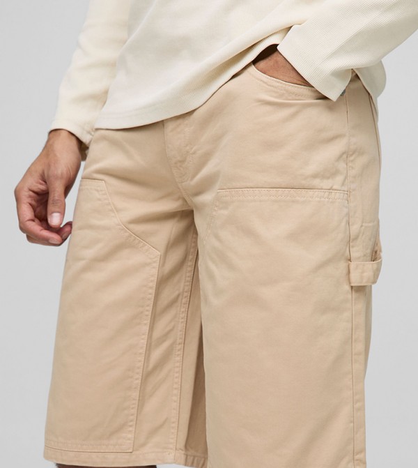 boohooMAN  Shorts - Beige Casual Shorts