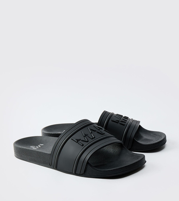 boohooMAN - Outlet - Black Slides