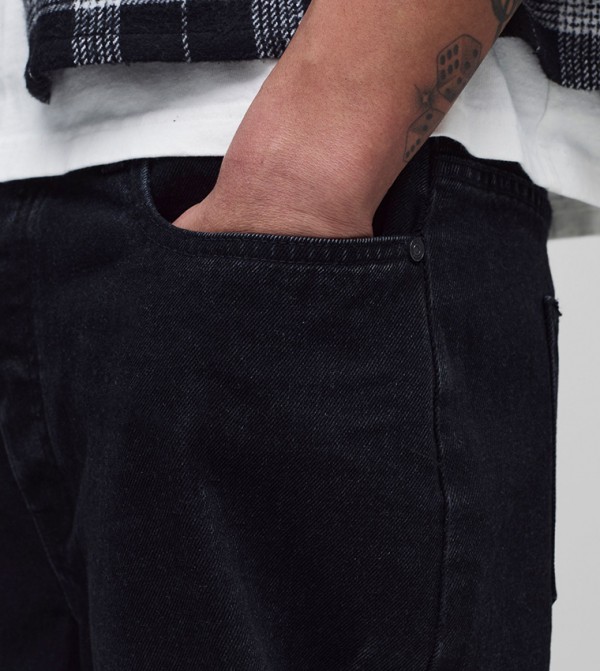 boohooMAN  Jeans - Black Relaxed Jeans