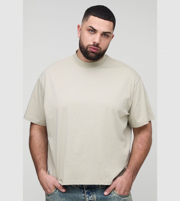 boohooMAN  - LIGHT KHAKI Casual T-Shirts