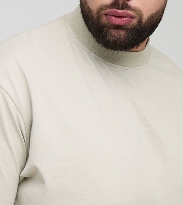 boohooMAN  - LIGHT KHAKI Casual T-Shirts