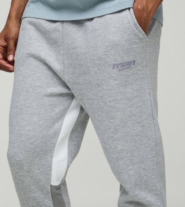 بوهو مان  ملابس رياضة - رمادي Track Pants & Joggers