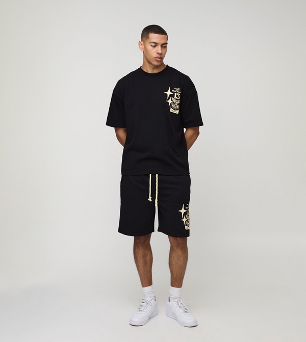 بوهو مان  - أسود Co-Ord Set