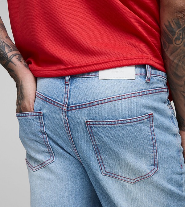 بوهو مان  - أزرق فاتح Straight Jeans
