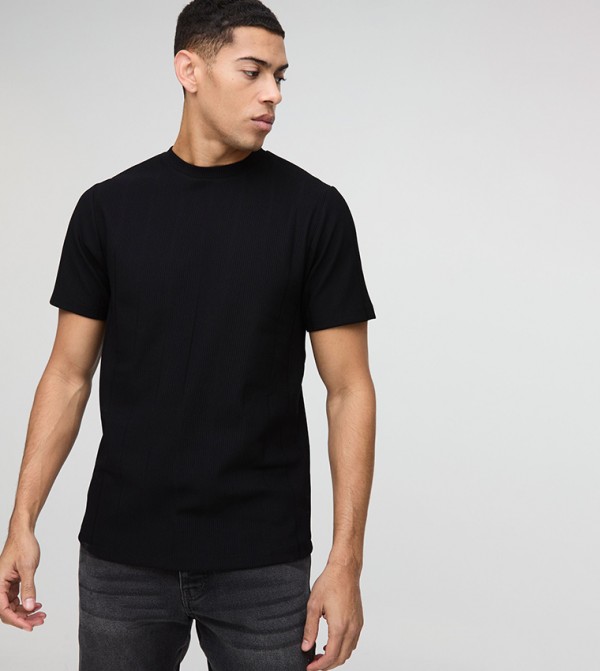 boohooMAN - Outlet boohooMAN - Outlet - Black Round Neck T-Shirts
