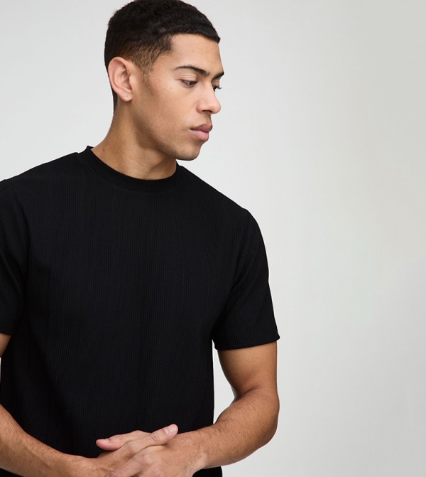 boohooMAN - Outlet boohooMAN - Outlet - Black Round Neck T-Shirts