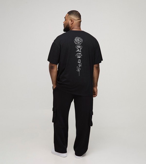 boohooMAN  Cargos - Black Cargos