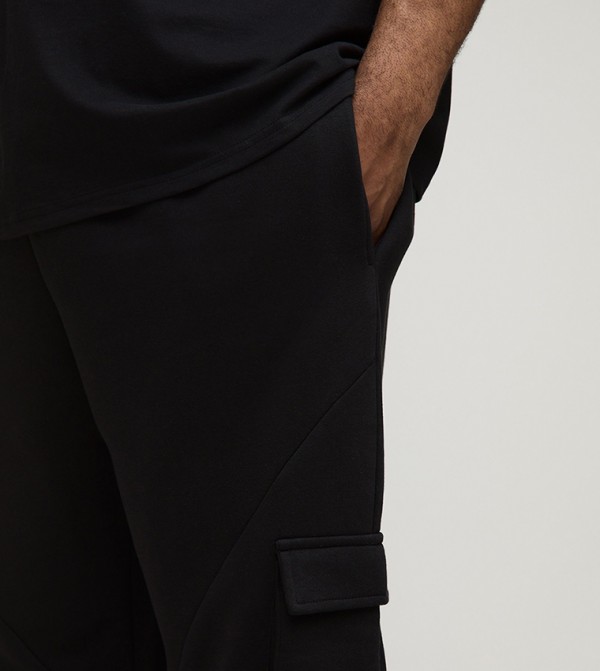boohooMAN  Cargos - Black Cargos