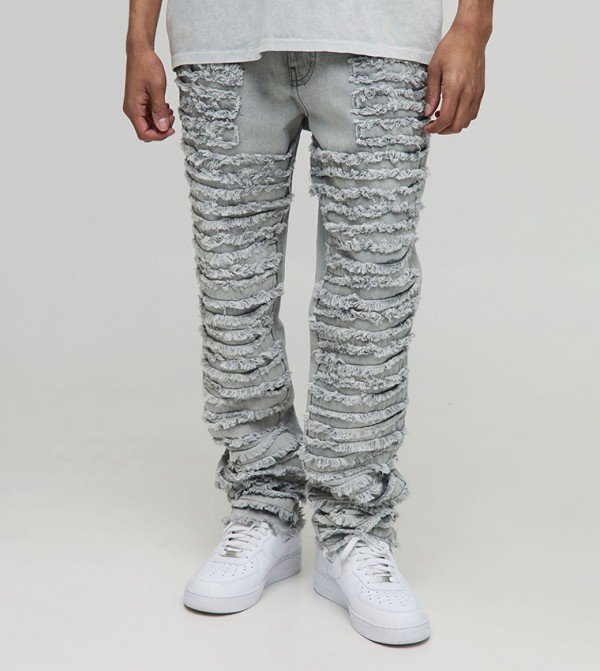 boohooMAN  - LIGHT GREY Slim Jeans