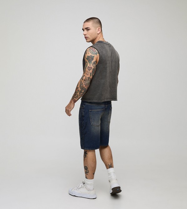 boohooMAN  - Blue Denim shorts