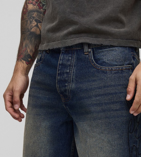 boohooMAN  - Blue Denim shorts