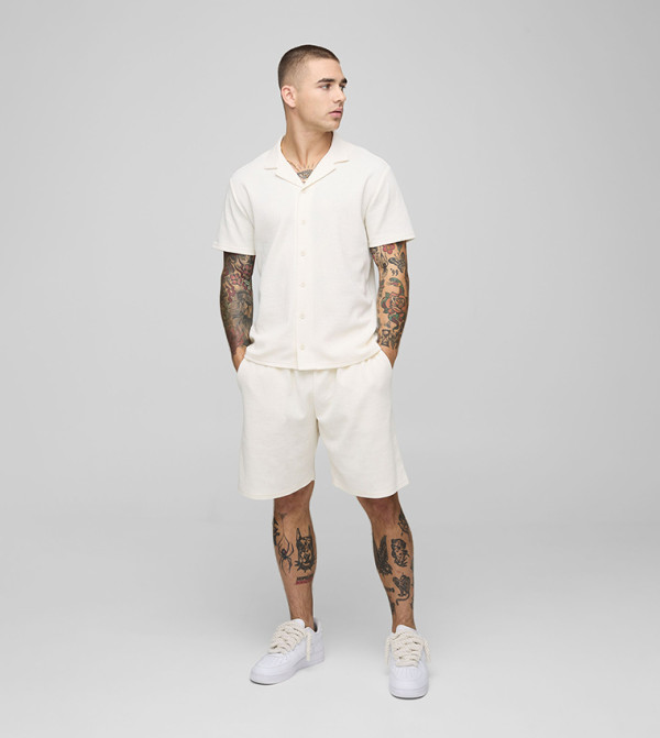 boohooMAN - Outlet  matching-sets - Off White Co-Ord Set