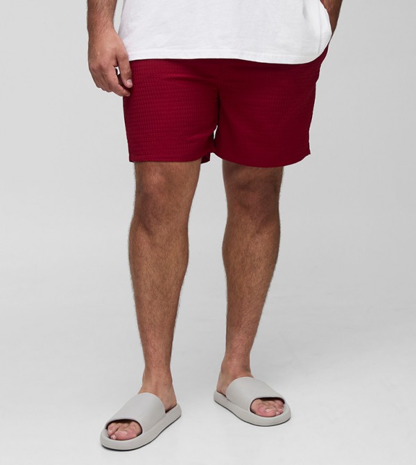 boohooMAN Swimwear - Burgundy Bottoms
