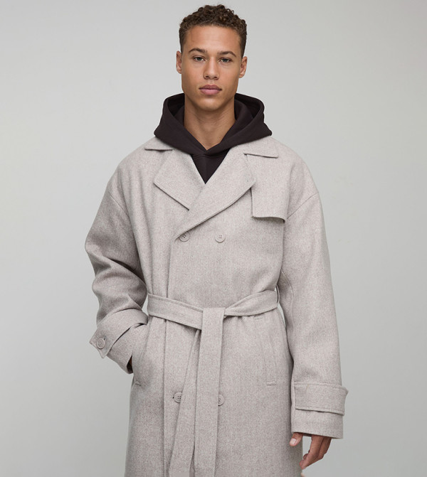boohooMAN  Overcoats - STONE Overcoats