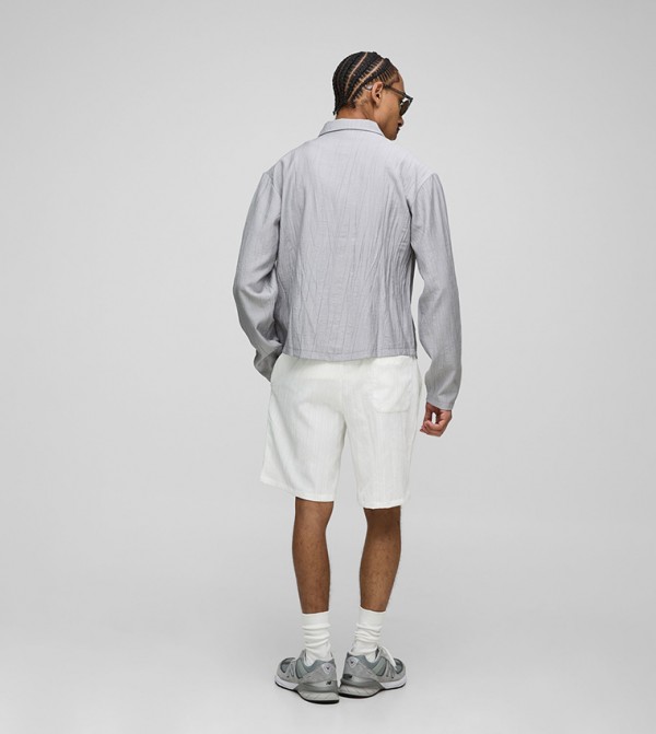 بوهو مان  قمصان - رمادي قميص كاجوال 