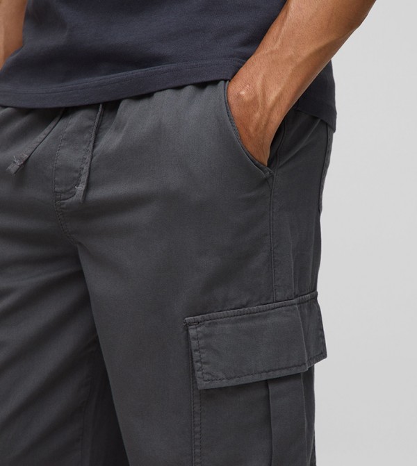 boohooMAN  Cargos - Charcoal Cargos