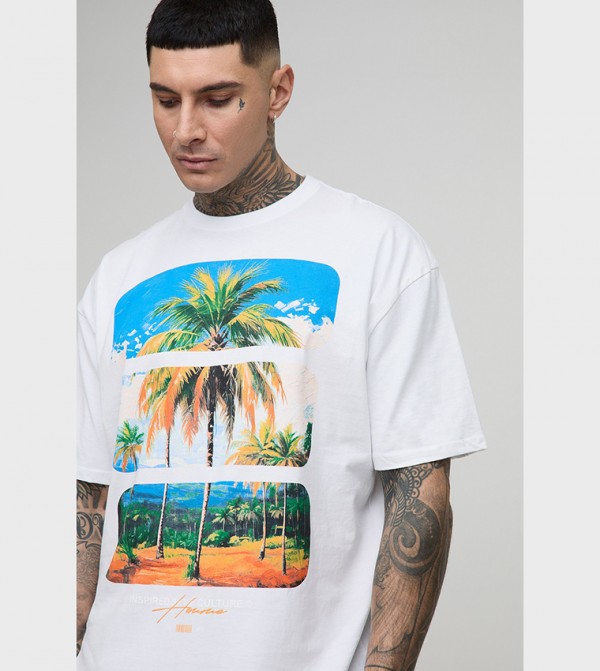 boohooMAN  - White Casual T-Shirts