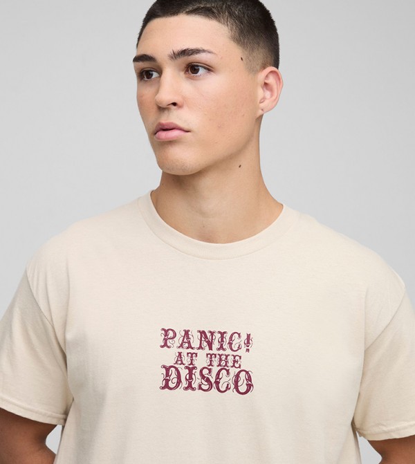 boohooMAN boohooMAN - Beige Round Neck T-Shirts