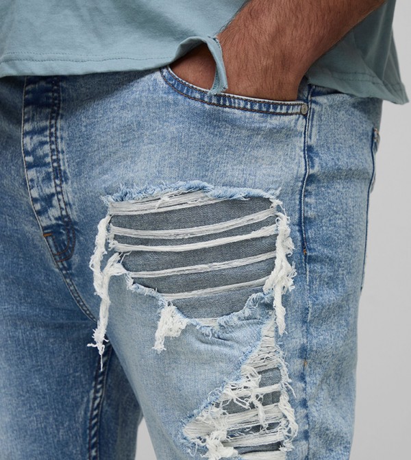 boohooMAN  - Blue Skinny Jeans