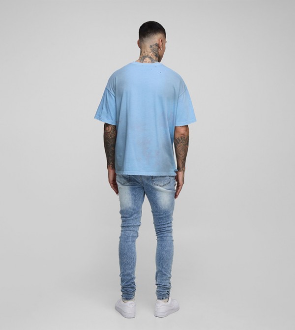 boohooMAN  - Blue Skinny Jeans