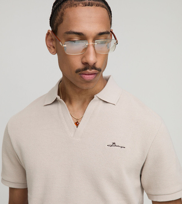 boohooMAN  - Taupe Polo T-shirts