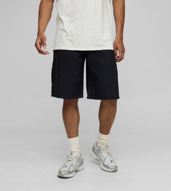 boohooMAN  Shorts - Black Denim shorts