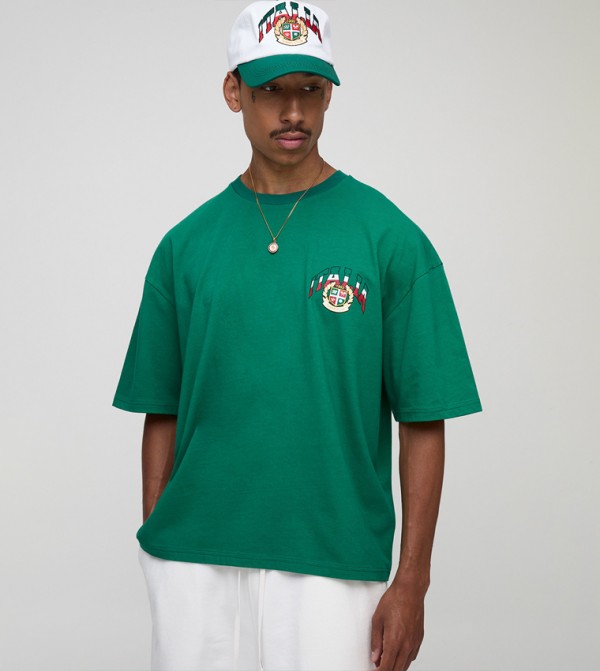 boohooMAN  - Green Casual T-Shirts