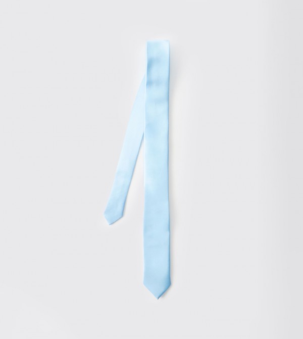 boohooMAN  Ties - Light Blue Regular Ties