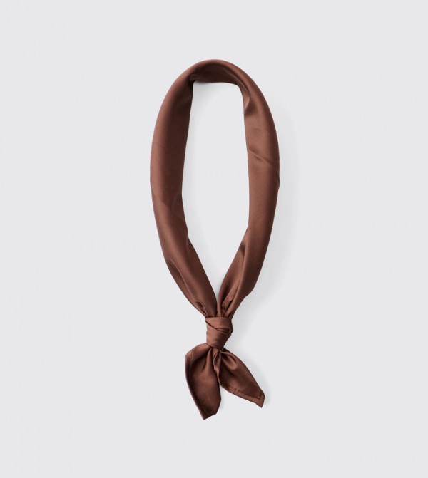 boohooMAN  Scarves - Brown Knitted Scarves
