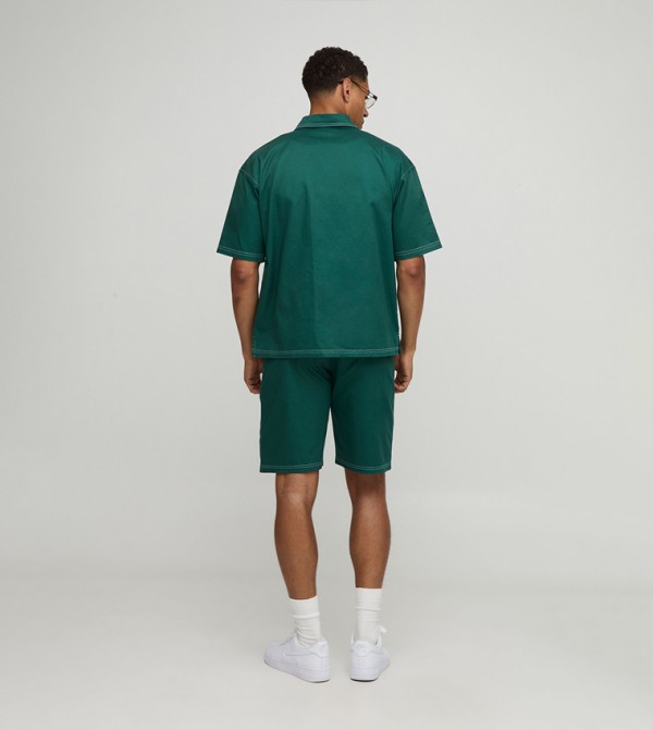 boohooMAN  Shorts - Green Casual Shorts