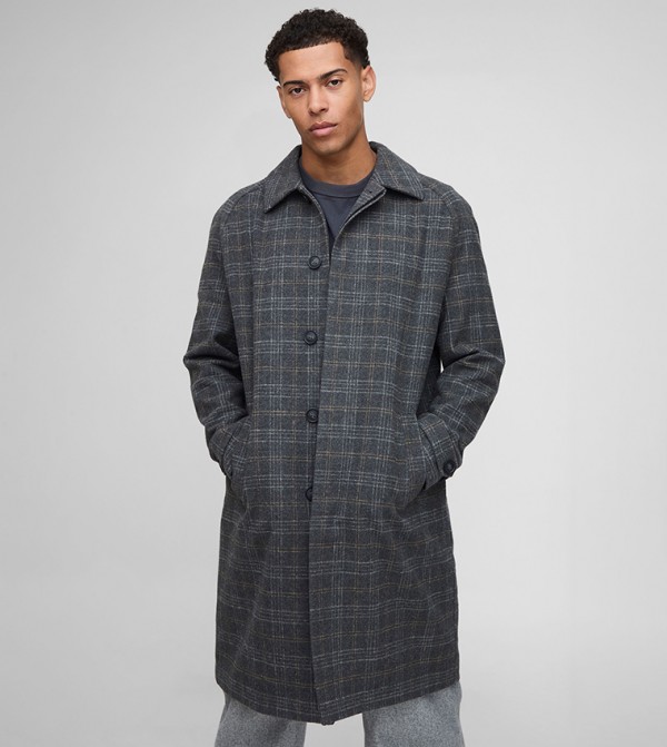 boohooMAN  - Grey Overcoats