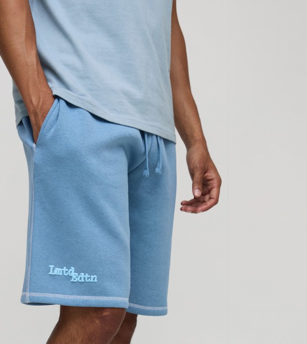 boohooMAN  Shorts - Blue Casual Shorts
