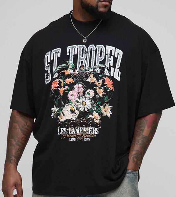 boohooMAN  - Black Round Neck T-Shirts