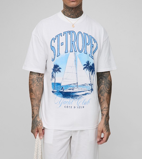 boohooMAN  - White Round Neck T-Shirts