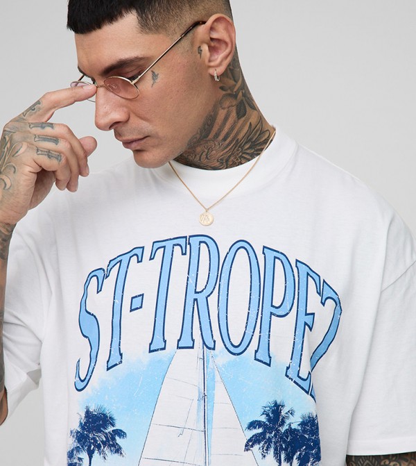 boohooMAN  - White Round Neck T-Shirts