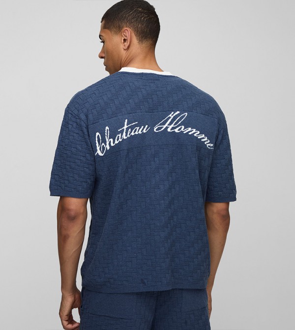 boohooMAN  - Navy Casual T-Shirts