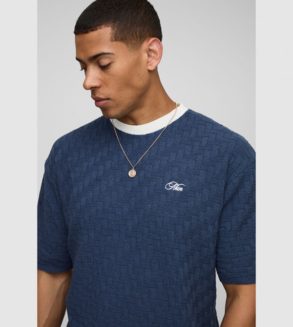 boohooMAN  - Navy Casual T-Shirts