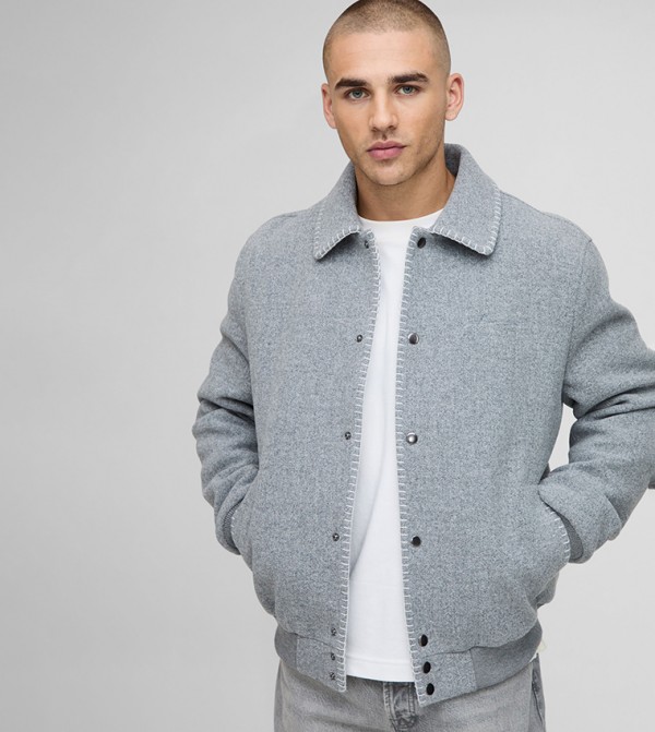 بوهو مان  جاكيتات و معاطف - رمادي جاكيتات كاجوال