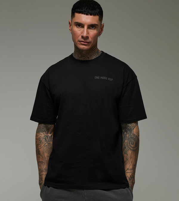 boohooMAN boohooMAN - Black Round Neck T-Shirts