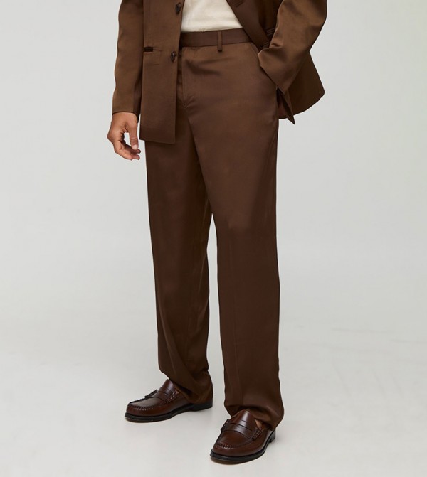boohooMAN Pants & Chinos - Brown Formal Pants