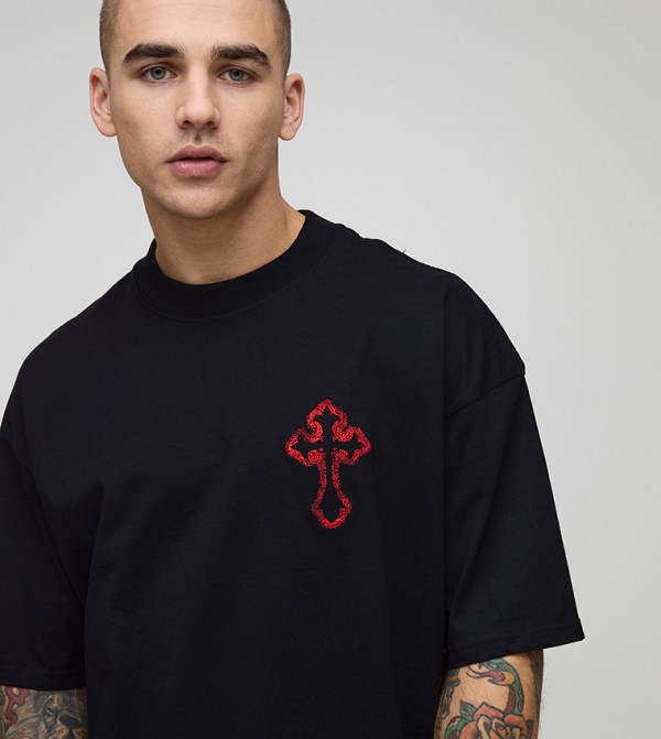 boohooMAN  - Black Round Neck T-Shirts
